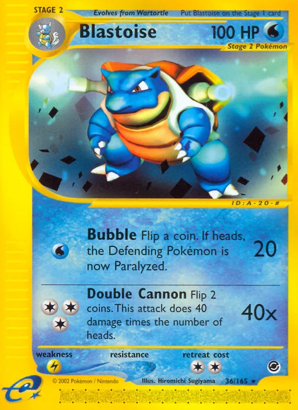 36 Blastoise – Expedition Base Set