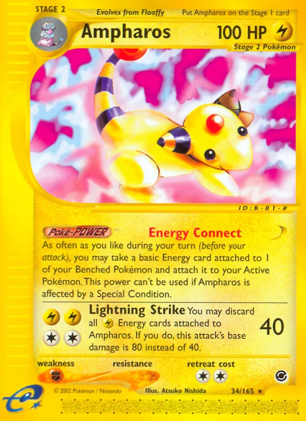 34-RH Ampharos – Expedition Base Set