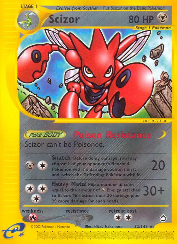 32 Scizor – Aquapolis