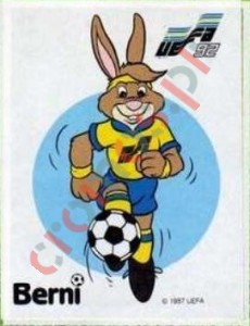 254 Berni Mascots – UEFA Euro Sweden 1992 Panini