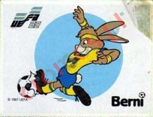 255 Berni Mascots – UEFA Euro Sweden 1992 Panini
