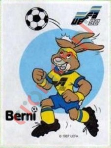 261 Berni Mascots – UEFA Euro Sweden 1992 Panini