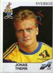 34 Jonas Thern – UEFA Euro Sweden 1992 Panini