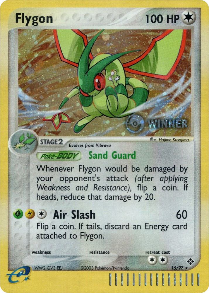 15-holo-cosmos-winner Flygon (Holo, Cosmos Holo, Winner stamp) – Dragon