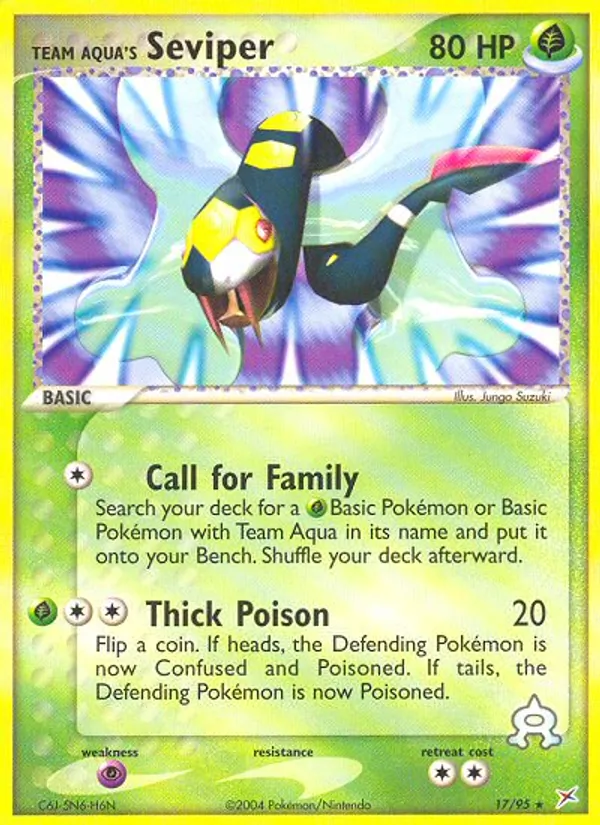 17-RH Team Aqua's Seviper – Team Magma vs Team Aqua