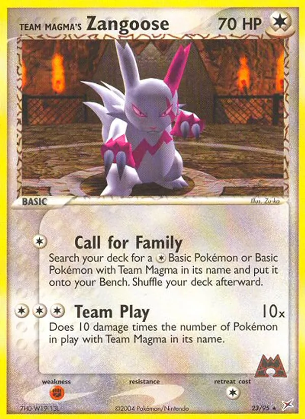 23-RH Team Magma's Zangoose – Team Magma vs Team Aqua