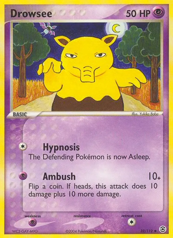 32-holo-energy Drowzee (Holo, Energy) – FireRed & LeafGreen