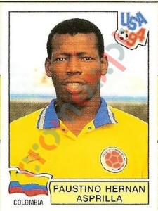68 Faustino Hernan Asprilla – FIFA World Cup USA 1994 Panini