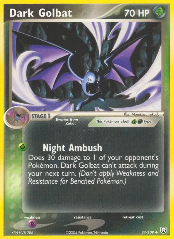 34-RH Dark Golbat – Team Rocket Returns