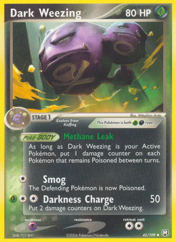 42-RH Dark Weezing – Team Rocket Returns