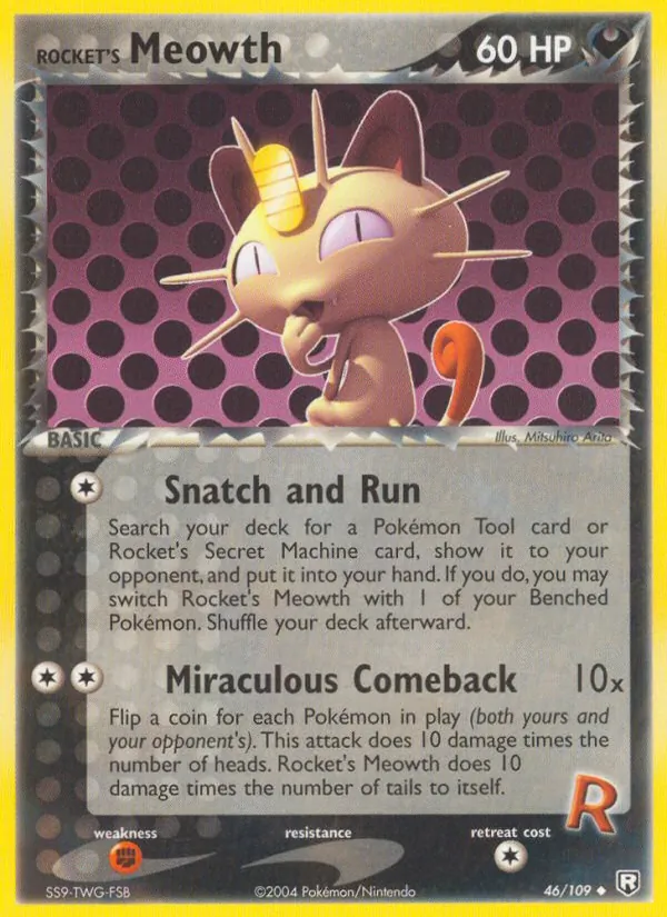 46-RH Rocket's Meowth – Team Rocket Returns