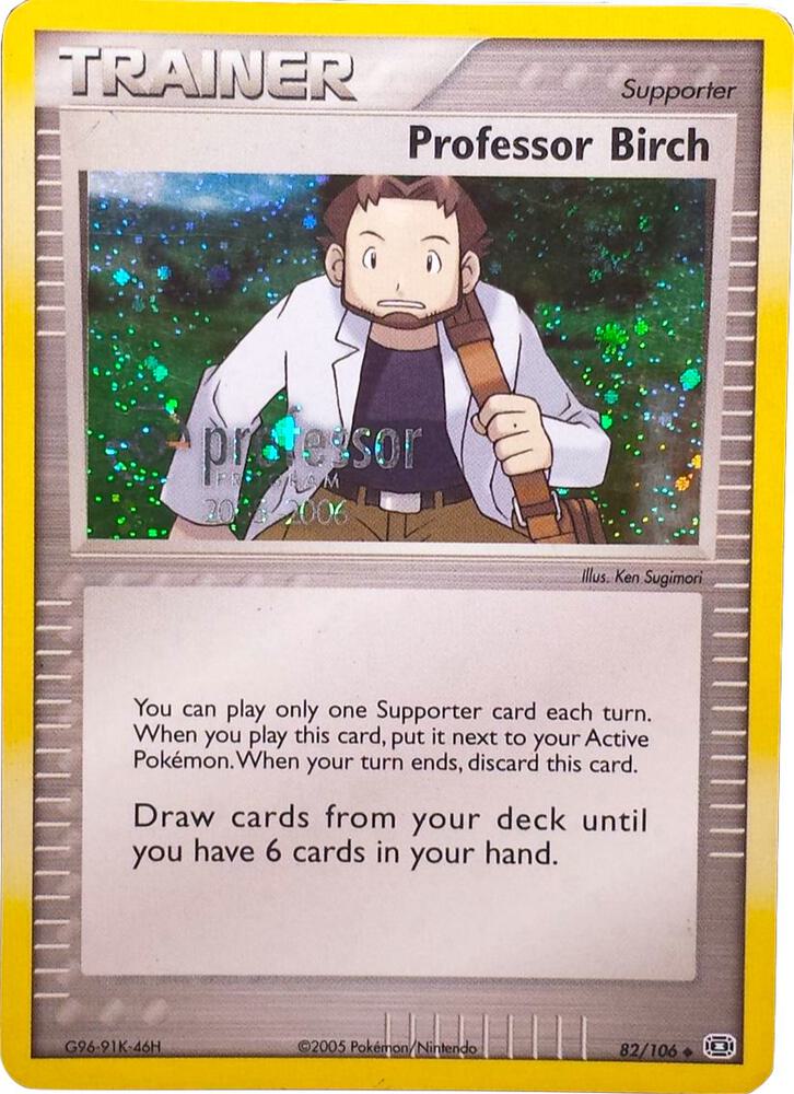 82-holo-professorprogram Professor Birch (Holo, Professor Program stamp) – Emerald