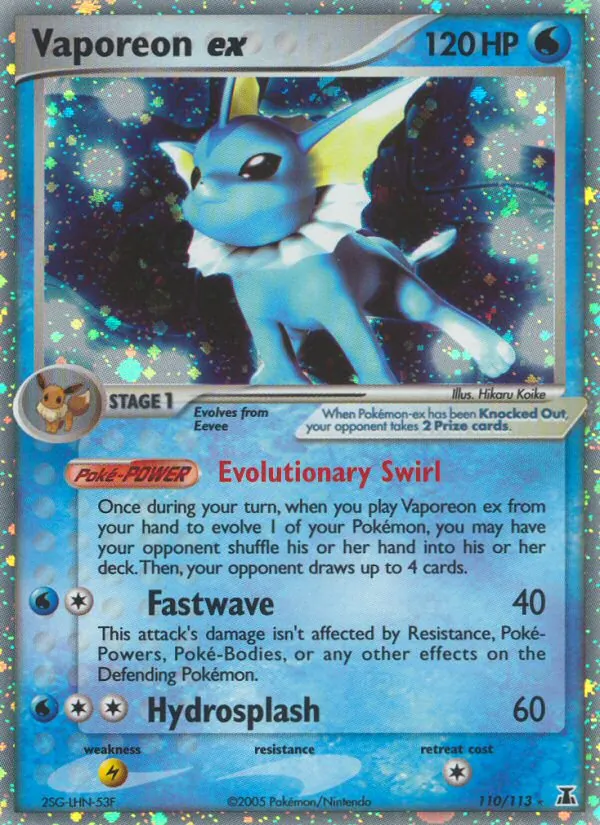 110 Vaporeon ex – Delta Species