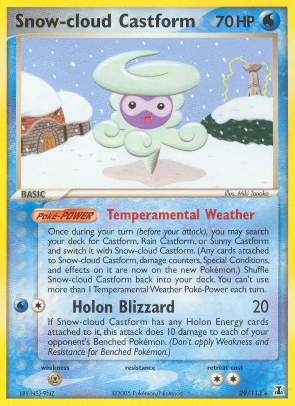 29-RH Snow-cloud Castform – Delta Species