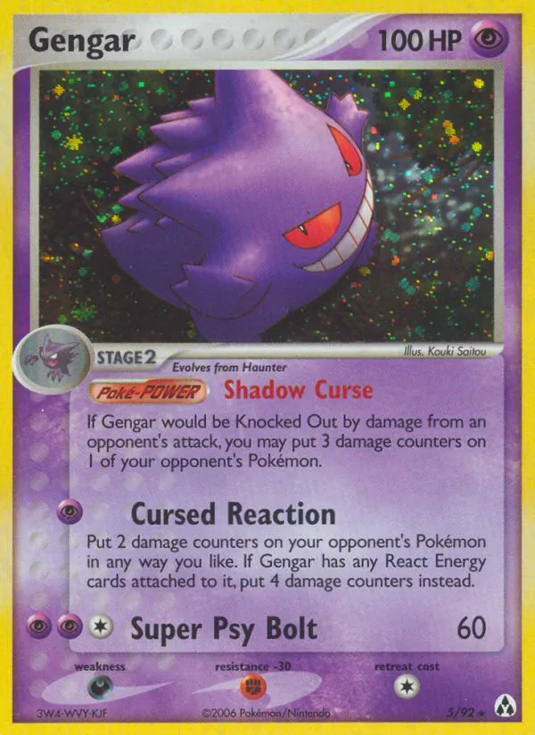 5-holo-gymchallenge Gengar (Gym Challenge stamp) – Legend Maker