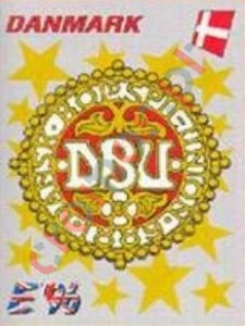 275 Danmark badge – UEFA Euro England 1996 Panini