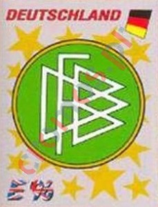 195 Deutschland badge – UEFA Euro England 1996 Panini