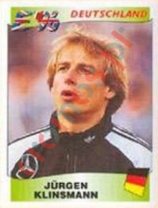 210 Jürgen Klinsmann – UEFA Euro England 1996 Panini