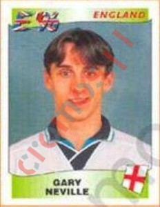 38 Gary Neville – UEFA Euro England 1996 Panini