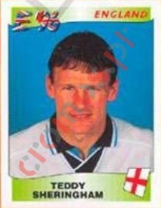 52 Teddy Sheringham – UEFA Euro England 1996 Panini