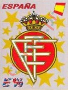 115 España badge – UEFA Euro England 1996 Panini