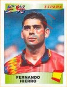 124 Fernando Hierro – UEFA Euro England 1996 Panini