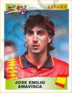 129 Jose Emilio Amavisca – UEFA Euro England 1996 Panini