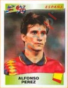 130 Alfonso Perez – UEFA Euro England 1996 Panini