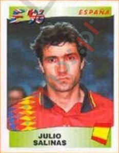132 Julio Salinas – UEFA Euro England 1996 Panini