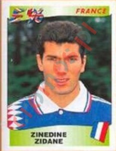187 Zinedine Zidane – UEFA Euro England 1996 Panini