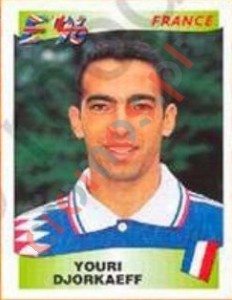 189 Youri Djorkaeff – UEFA Euro England 1996 Panini