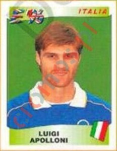 241 Luigi Apolloni – UEFA Euro England 1996 Panini