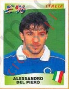 249 Alessandro Del Piero – UEFA Euro England 1996 Panini