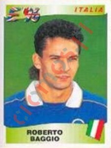 251 Roberto Baggio – UEFA Euro England 1996 Panini