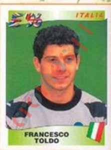 254 Francesco Toldo – UEFA Euro England 1996 Panini