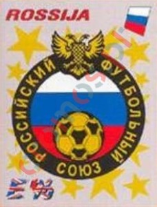 255 Rossija badge – UEFA Euro England 1996 Panini