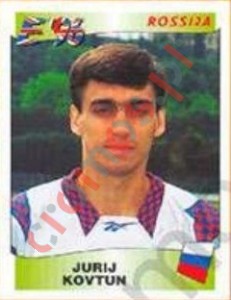 258 Yuri Kovtun – UEFA Euro England 1996 Panini