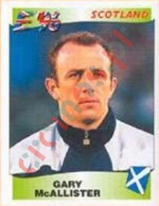 106 Gary McAllister – UEFA Euro England 1996 Panini