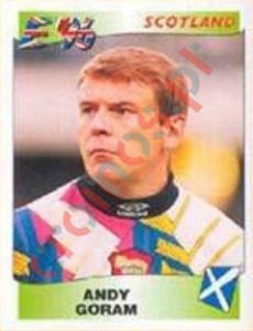 114 Andy Goram – UEFA Euro England 1996 Panini
