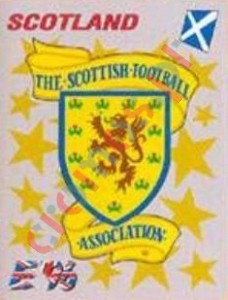 95 Scotland badge – UEFA Euro England 1996 Panini