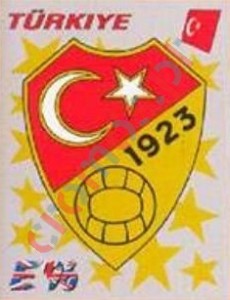 315 Türkiye badge – UEFA Euro England 1996 Panini