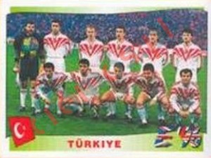 316 Türkiye team – UEFA Euro England 1996 Panini