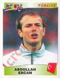 326 Abdullah Ercan – UEFA Euro England 1996 Panini