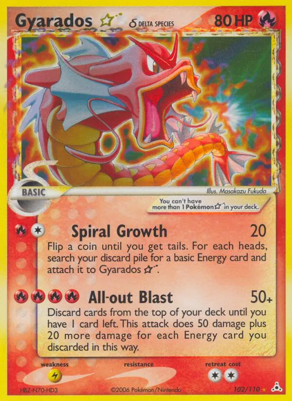 102 Gyarados ☆ δ – Holon Phantoms