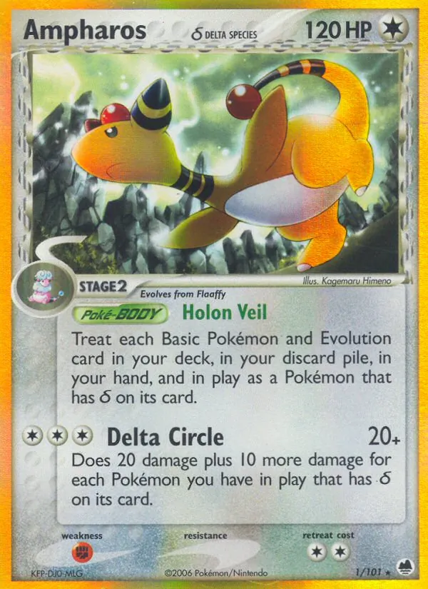 1 Ampharos δ – Dragon Frontiers
