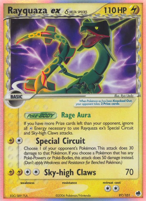 97 Rayquaza ex δ – Dragon Frontiers