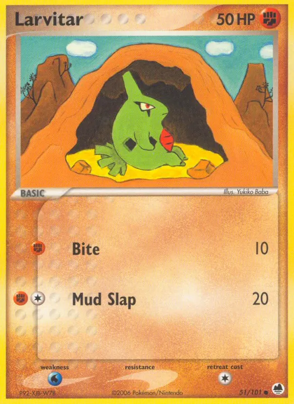 51-RH Larvitar – Dragon Frontiers