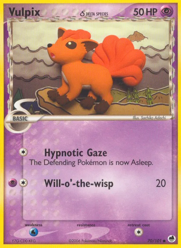 70-RH Vulpix δ – Dragon Frontiers