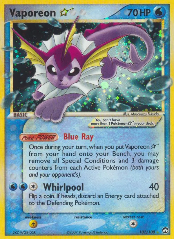102 Vaporeon ☆ – Power Keepers