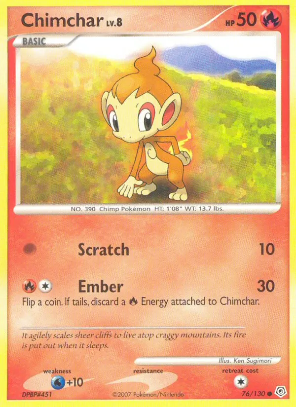 76-normal-pokemonday Chimchar (Pokémon Day stamp) – Diamond & Pearl
